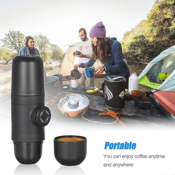 Bärbar manuell kaffebryggare för resor, perfekt för utomhuscamping