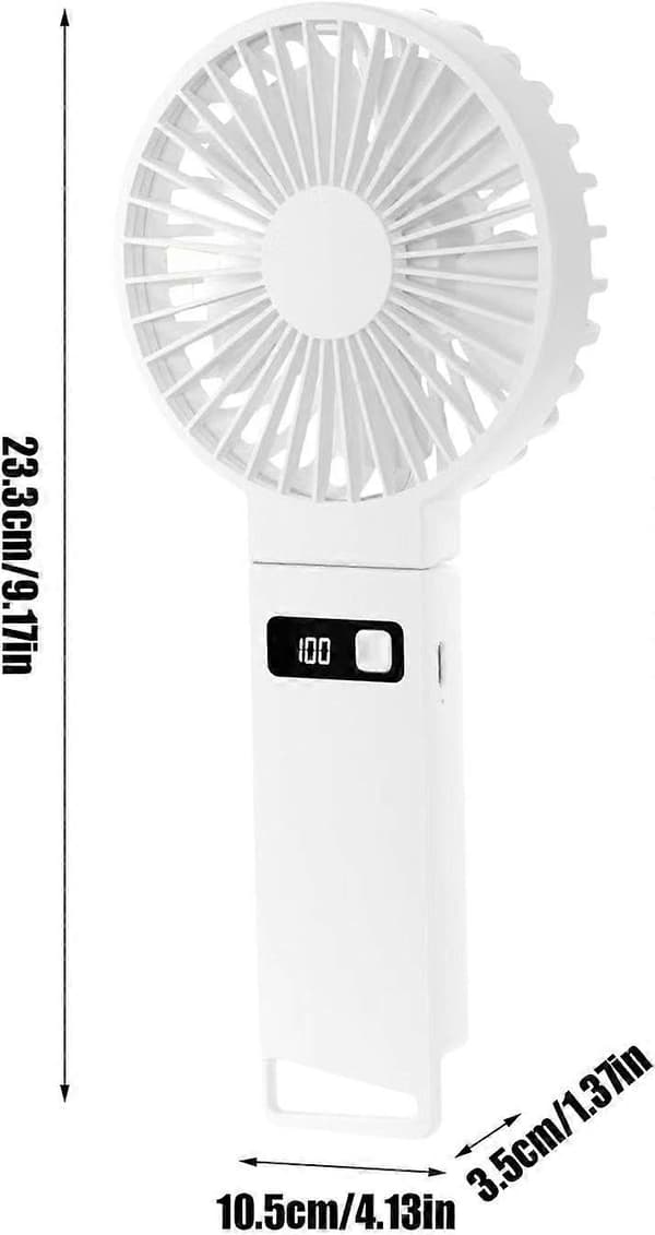 Sammenfoldelig Lille Ventilator | Bærbar Personlig Ventilator | Genopladelig Håndholdt Ventilator, USB