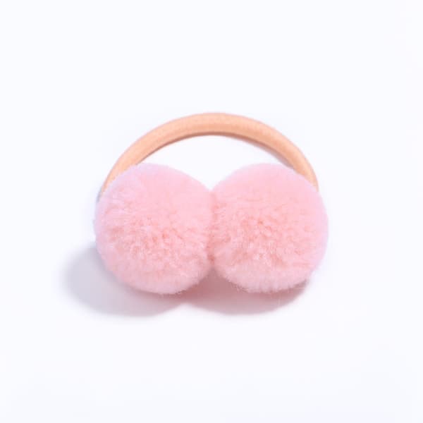 24 stk. Pom Pom hårbånd, Fluffy Pom Pom hårbånd til piger