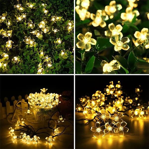 Solar String Utendørs Kirsebærblomst Fairy 50LE, ZQKLA