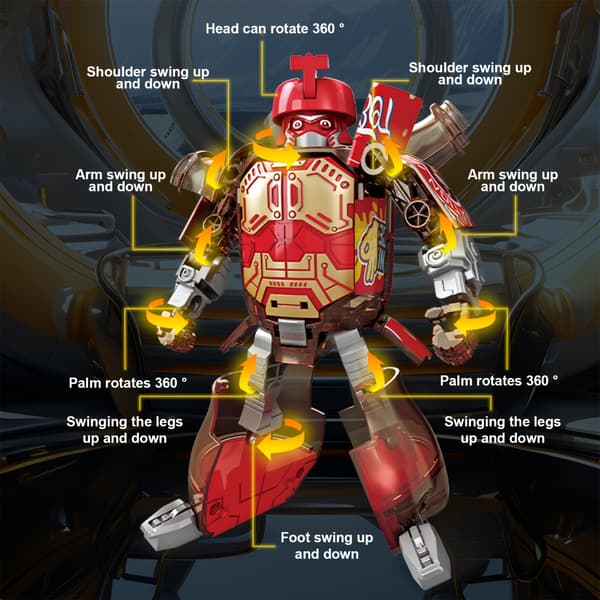 Kreativ Soda Samurai Robotleke, Transformerende Robotfigur, Pedagogisk ABS-leke for Gutter og Jenter, Julegave til Barn Blue One-size