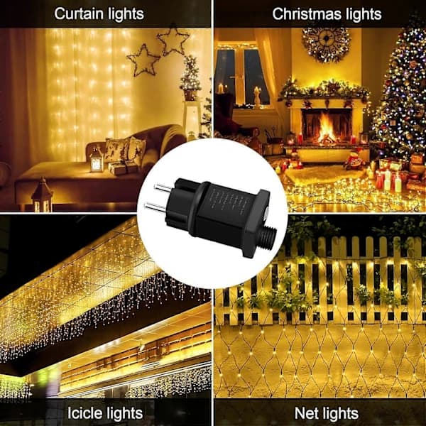 2-pakning Transformator 24V 6W LED Strømforsyning, Lavspenningsadapter Blinkende IP44 med 8 Moduser, Timer og Minnefunksjon []