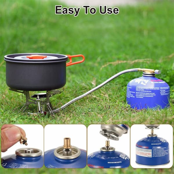 5-pakning gassflaskeadapter, campinggassflaskepåfyllingsadapter, gasspåfyllingsadaptere, for tilbehør til campinggassbrenner
