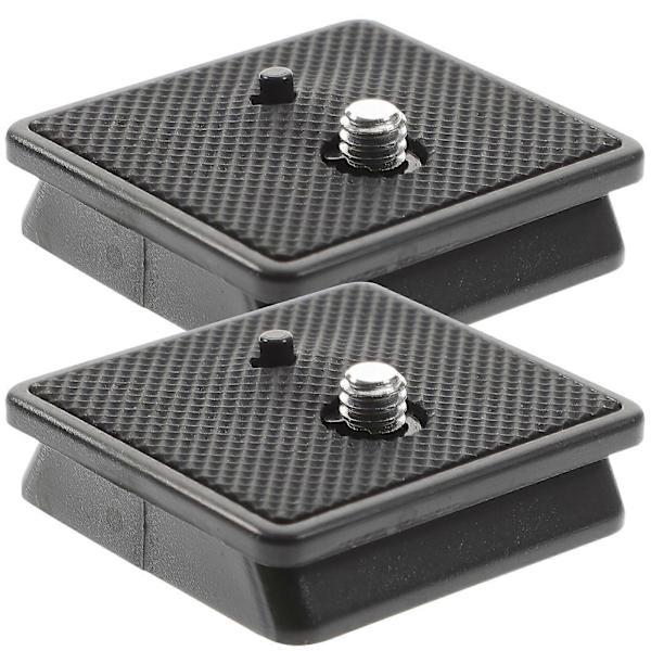 2 stk. stativmontering Stativ Quick Release Plade 1/4 tomme skrue Stativ Kameramontering Sort 4.6X4.2X0.6CM