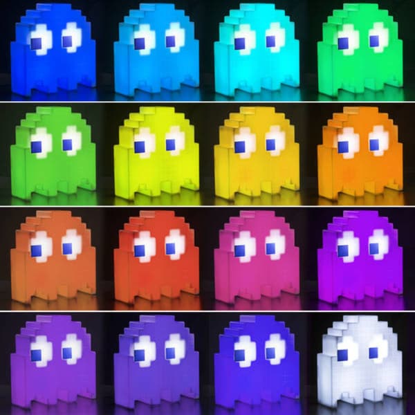 Pac-Man lampe, standard, flerfarget, nattlys - 20 cm