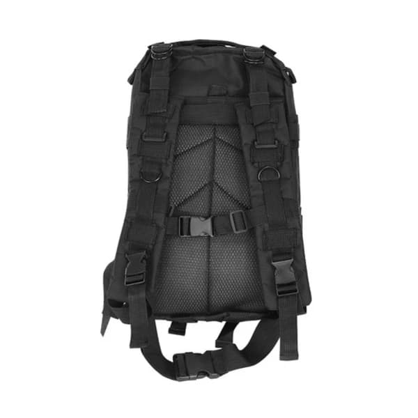 Militærtaske / Rygsæk i Nylon, Sort - 26 Liter Sort