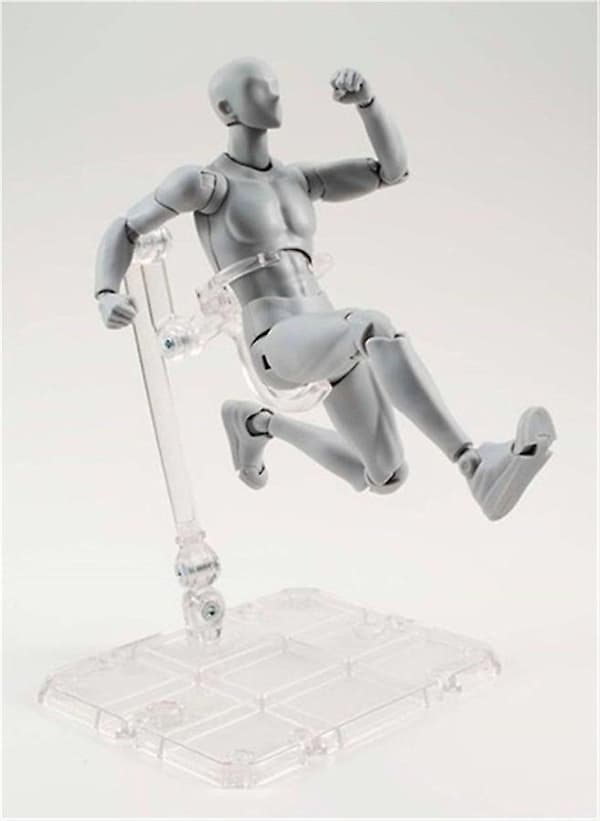 Figuarts Body Body-chan Body-kun Grå Farve Ver Sort PVC Actionfigur Samlermodel Legetøj