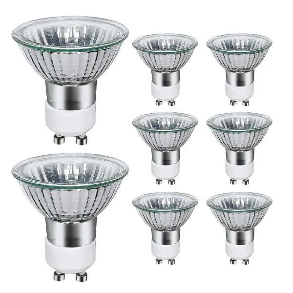 8-pack GU10 Halogenlampor 35W, 220V GU10 Halogen Spotlight 2800K Varmvit
