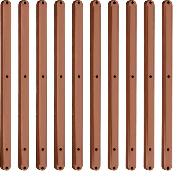 Par med skuffeskinner i plast for skuffer - 298mm - Brun