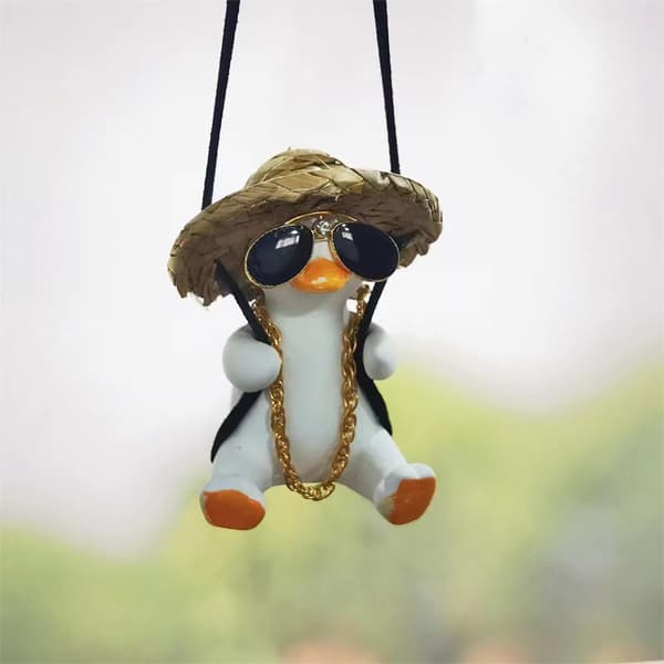 Bilsmykker til kvinder Swing Duck Auto Dekoration Flyvende And Bag