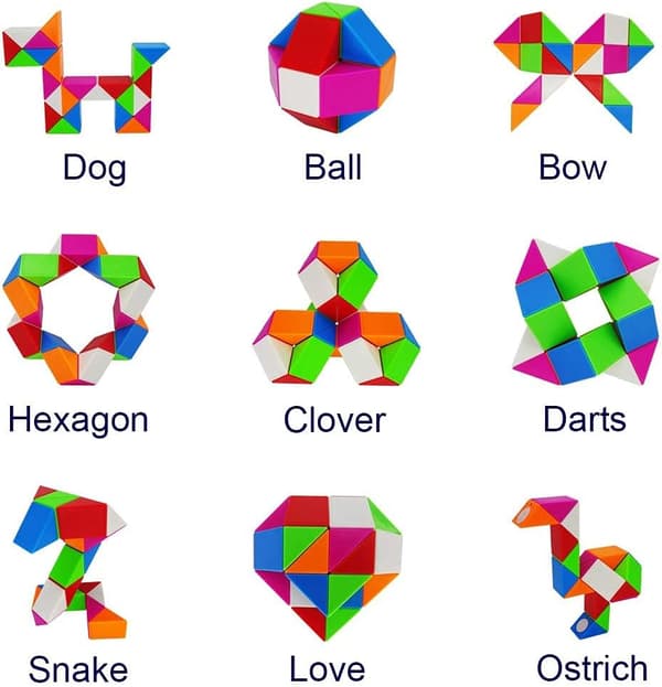 Magic Snake Puzzle 24+48 kappaletta - Magic Snake Kuutio - Magic Snake Kuutio