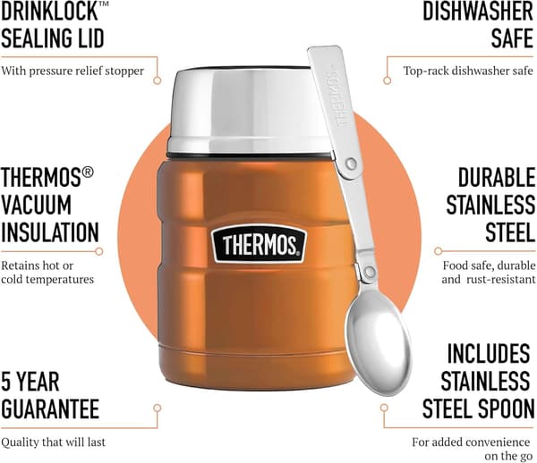 Stainless King Madkasse, 500 ml Kapacitet - Elegant Multifunktionel Flaske til Daglig Madlavning - Holdbart Rustfrit Stål