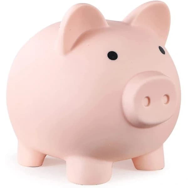 Uknuselig sparegris i plast for jenter og gutter (1 stk rosa) sparegris rosa, A