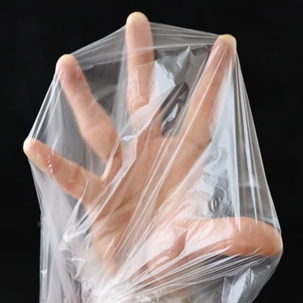 50 st transparenta plastförkläden i polyeten, vattentäta, engångsförkläden