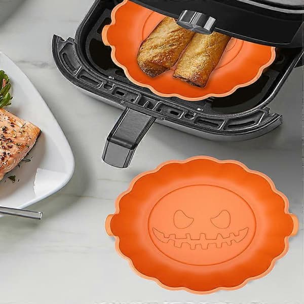 Græskar Silikone Bageform af Fødevarekvalitet, Silikone Airfryer Måtte Sikkerhedsbageudstyr til Ovn og Damper