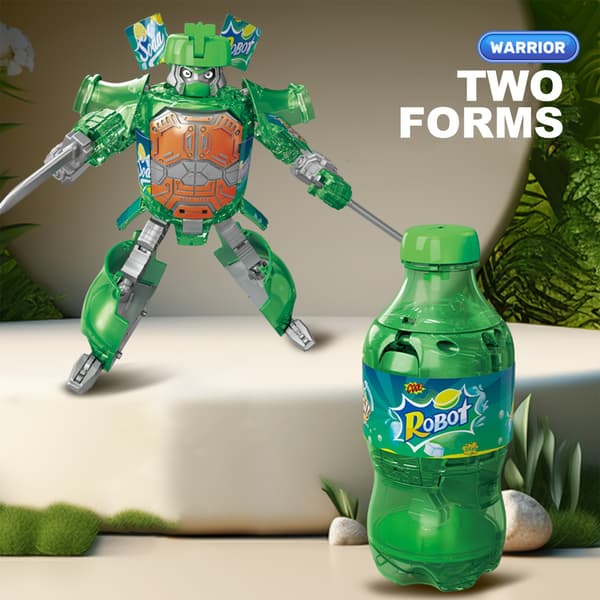 Kreativ Soda Samurai Robotleke, Transformerende Robotfigur, Pedagogisk ABS-leke for Gutter og Jenter, Julegave til Barn Red One-size