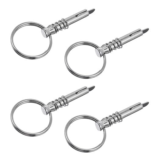 Båd Pin Quick Release Pin 1/4\" x 1\" med drypkamera og fjeder med trækring