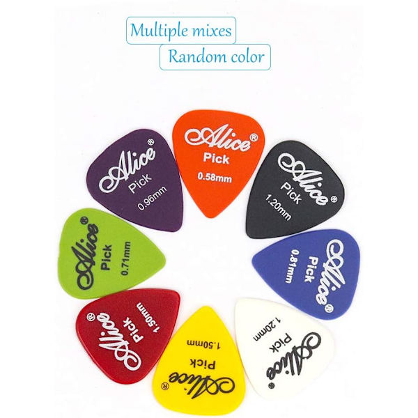 Gitarrplektrum, 40-pack gitarrplektrumset med plektrum för elgitarr