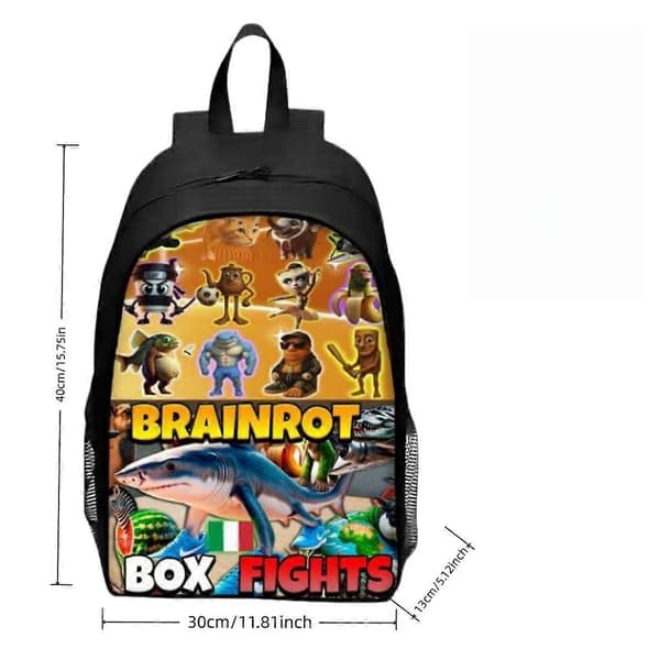 HEAVY Meme Core Rygsæk - Italiensk Brainrot Kryptid Daypack -HK819