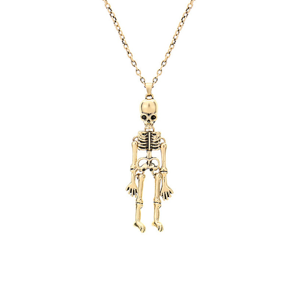 Retro skelet spøgelse magnetisk halskæde Halloween halskæde til par