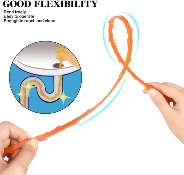 Afløbshårfjerner Badeværelsessæt 4*Plastik Afløbsrenser + 2*Dr,ZQKLA