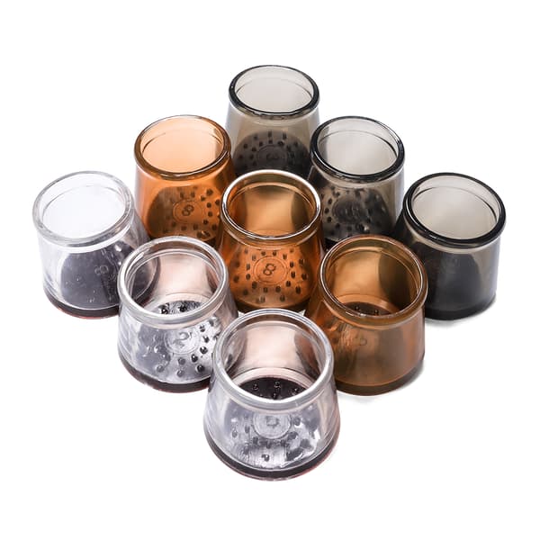Møbelfødder / møbelbenbeskyttere 16-pak Transparent+Brun S Transparent+Brun Transparent+Brown S