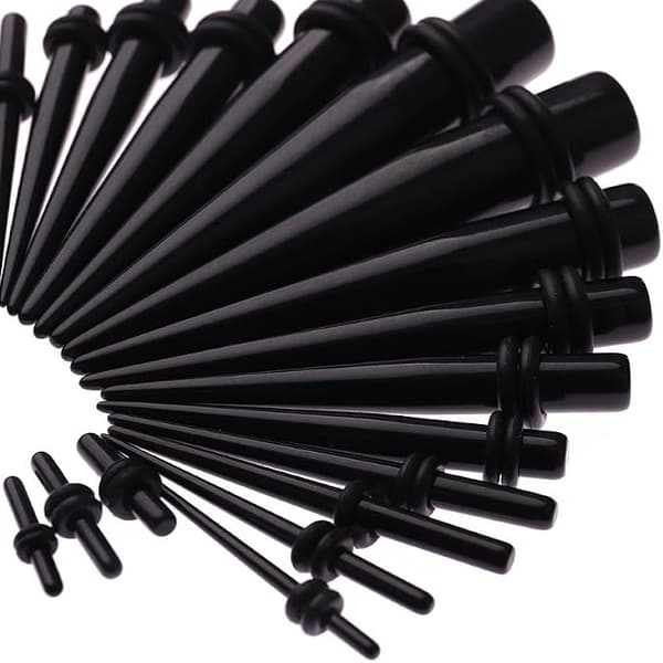 50 dele ørestrækningssæt 14G-00G - Akryl tapper og plugs