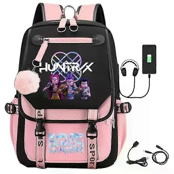 K-Pop Demon Hunters Anime Rygsæk, Sød Skoletaske til Studerende, Stil B