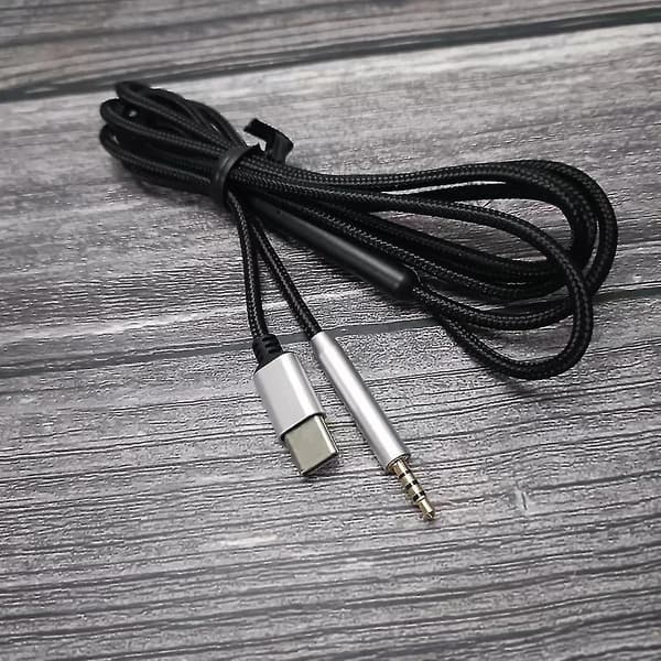 USB-C til 2,5 mm han-kabel til QC25/QC35/QC35II/QC45 hovedtelefoner med mikrofon