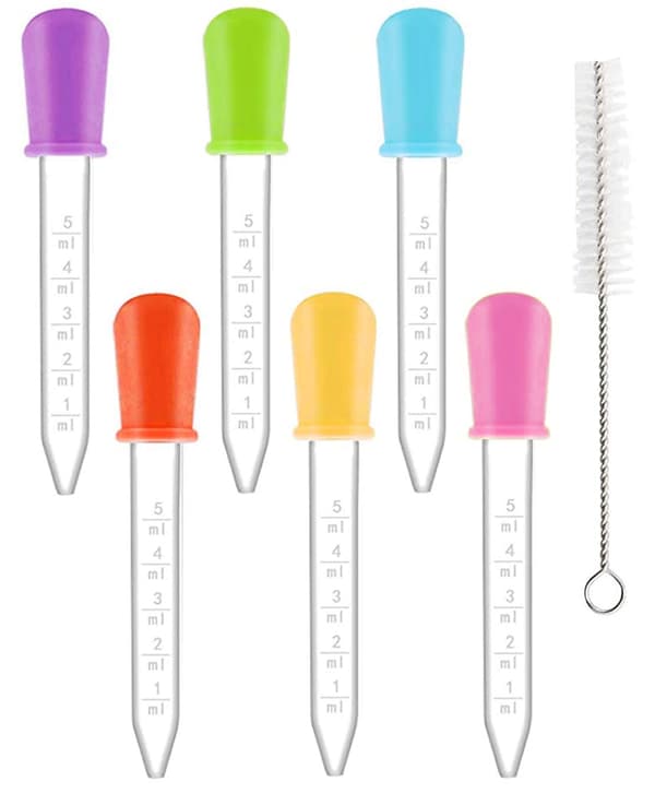 ml graderte plastpipetter og 1 rengjøringsbørste, pipette
