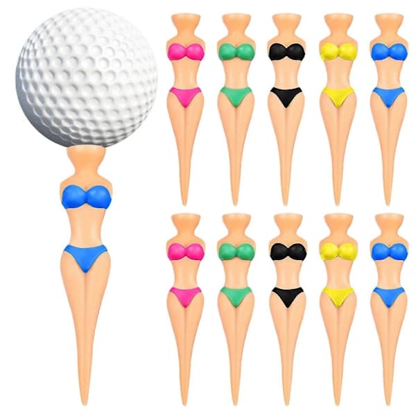 10 stk. golfpegger Kreative bikini-dameformede golfpegger Golftrening Praktisk tilbehør
