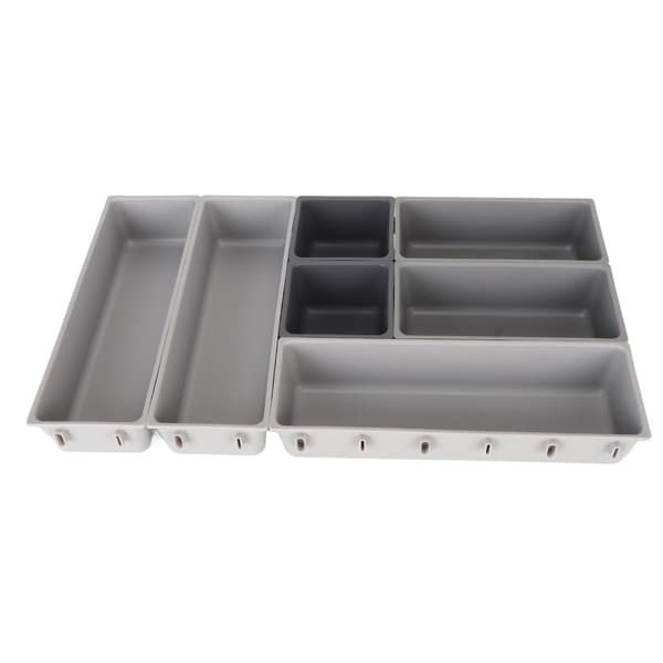 Bestikkboks Organizer Solid Plast Stor Kapasitet Multifunksjonell Redskapsorganisator for Kniv Gaffel Skje