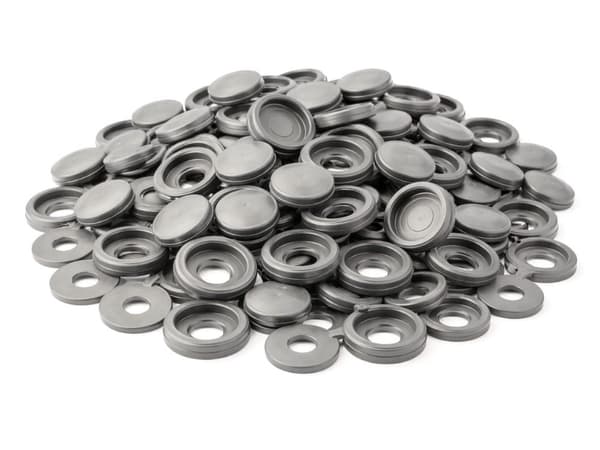 Skruvtäckpluggar 13 mm ljusgrå plast, 100-pack 38