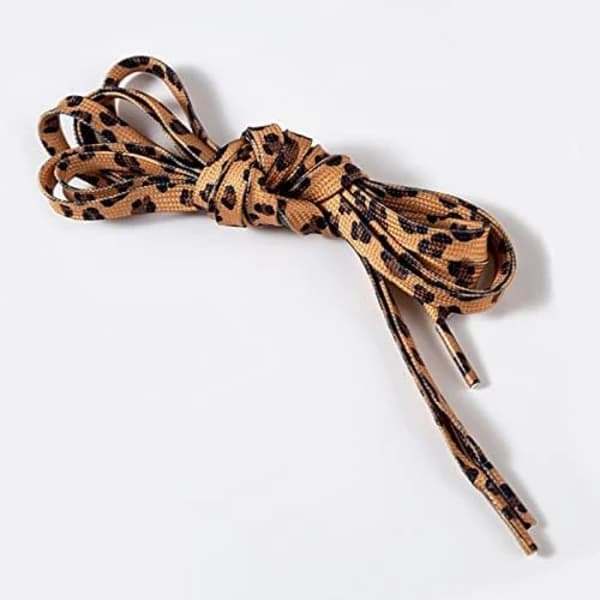 Tynde flade snørebånd med leopard-, ko- og camouflagemønster, 1 par, 120 cm