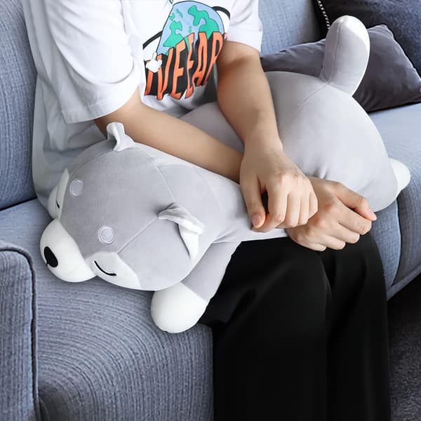 Husky gosedjur kudde, Huskies Anime kroppskudde, Kaw