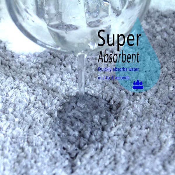 Teppe, hvit blomst baderomsmatte myk superfiber, ZQKLA