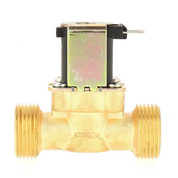 Elektrisk vannstoppventil, solid messingkonstruksjon, magnetventil 12V for pålitelig vannkontroll, enkel installasjon og vanntett design