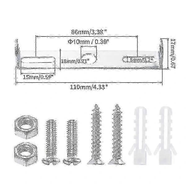 [4 stk.] Loftlygtebeslag 110 mm Pendellampe Lysekrone Tilbehør