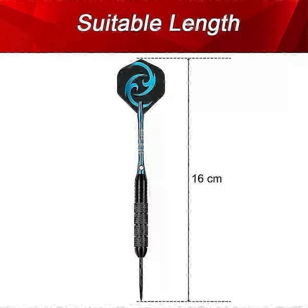 6-pak 24g Dart Steeldart Professionelt Ståldartsæt Rustfrit Stål 16 cm
