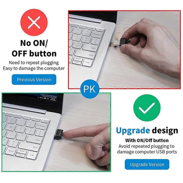 Vaydeer Mini Musjiggler USB Musrörelse, Stöder Flera Spår, Simulerar Musrörelse för att Förhindra Viloläge, Plug-and-Play