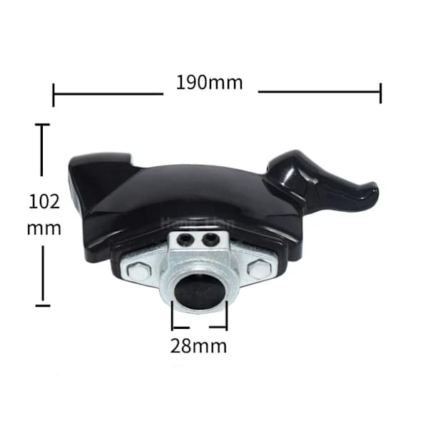 Avtakbart nylonmonteringshode andehode for dekkmonteringsmaskinsett svart for dekkmonterer, diameter 28 mm