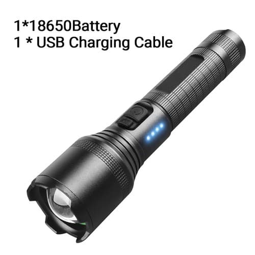 LED Super Bright Zoom Lommelygte Kraftig Camping Lampe Lygte