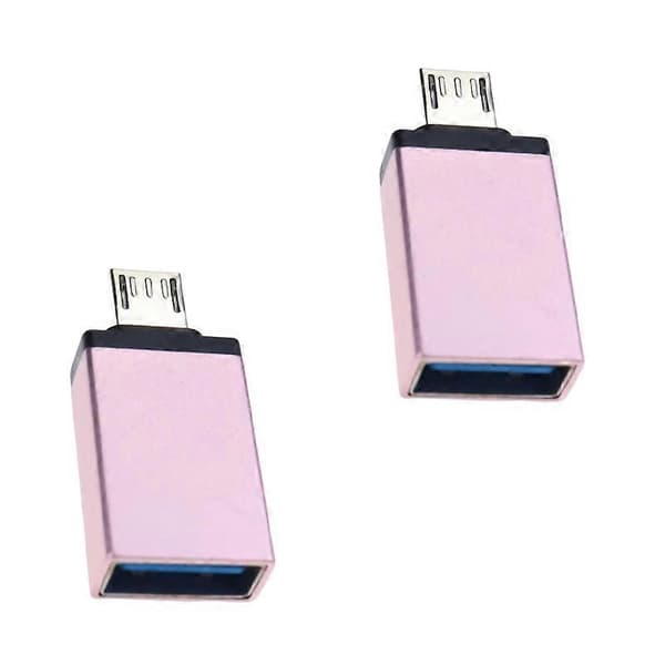 2 stk USB C hann til USB3.0 hunn OTG-adapter for Type C-enheter USB3.0 hunn til Micro USB-adapter for dataoverføring Rosegull