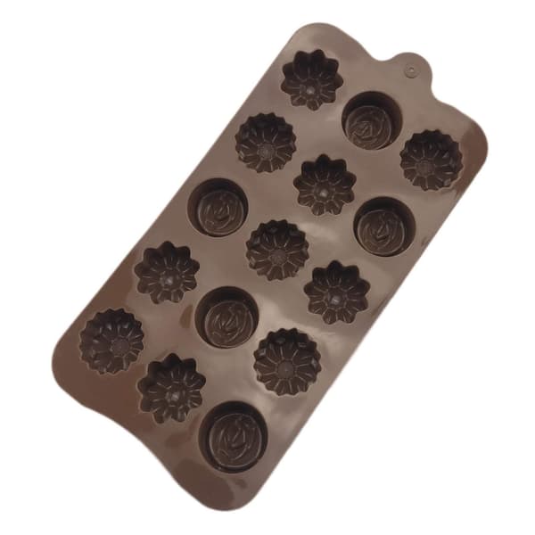 Silikone 15 forskellige chokoladeblomstformede kager med 3 kageforme kageforme silikone