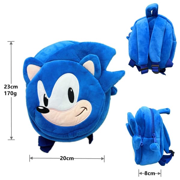 23CM Sonic Sonic Rygsæk - Plyslegetøj