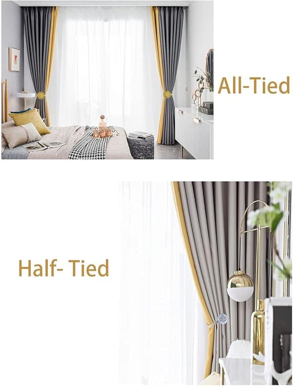 Magnetiska gardinklämmor, 2-pack glänsande kristallblomma gardinklämma Bu