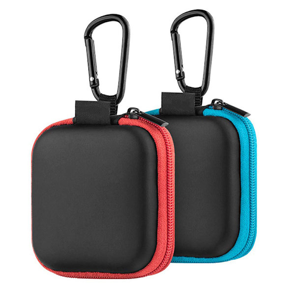 Hörlursfodral, 【2-pack】Bärbart litet förvaringsfodral för hörlurar