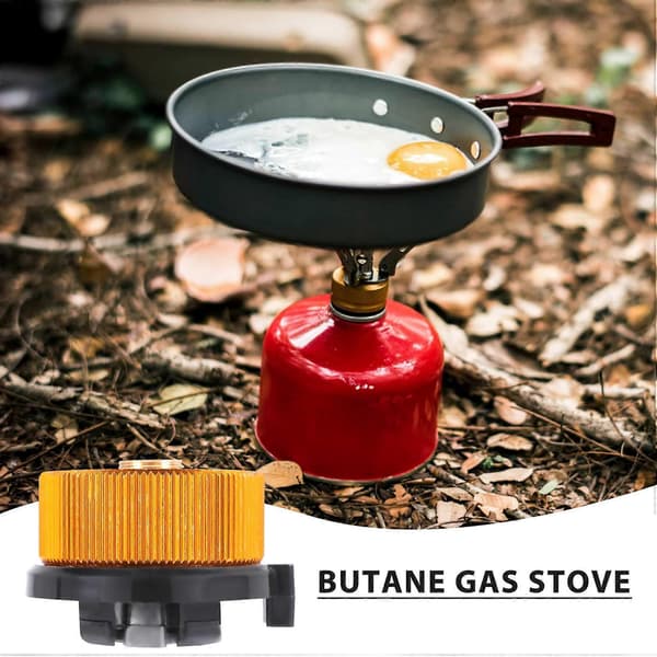 2 stk Gassadapter Sikker LPG-adapter Komfyrforbindelse Utendørs Camping Gassflaskeadapter for Butanbeholder