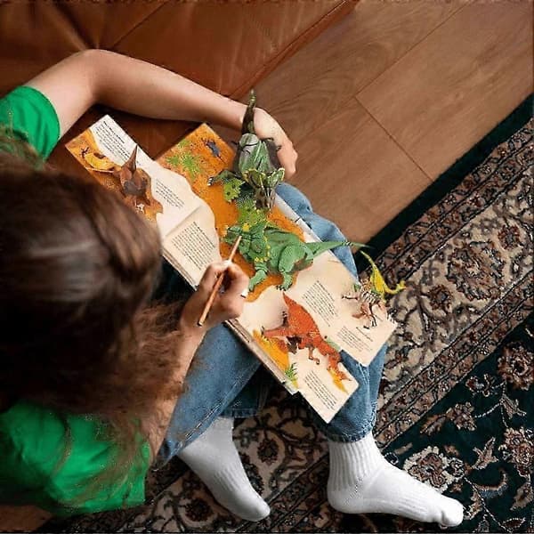 3D Encyclopedia Prehistoriske Dinosaurer, Morsom Dinosaur Encyclopedia 3D Bilde Pop Up Bok Bursdagsgave til Barn