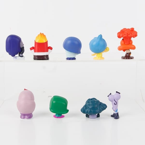 9st/set Mini Insidan Ut 2 Actionfigur Leksak Tecknad Glädje Ångest Ilska Ledsamhet Smak Avsky Rädsla Modell Dockfigurer Barnpresent